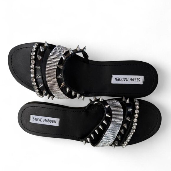 Steve Madden Lindy Black Multi Sandal Women's Size 10 - Picture 5 of 8